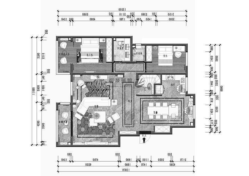 龙湖源著,现代轻奢风格,户型图